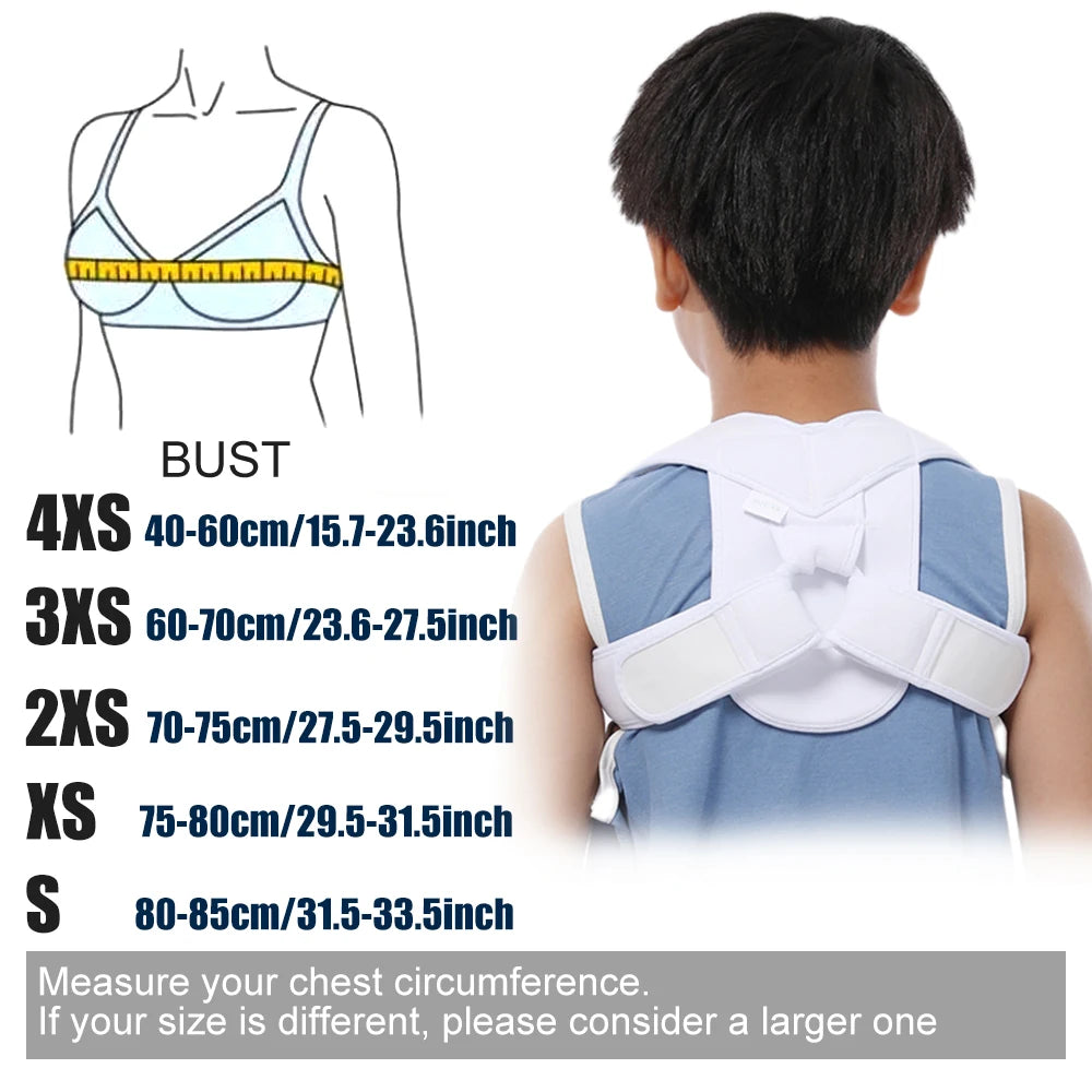 1Pcs Clavicle Brace & Posture Corrector for Kids Children | Adjustable Shoulder Support Strap for Upper Back Straightening