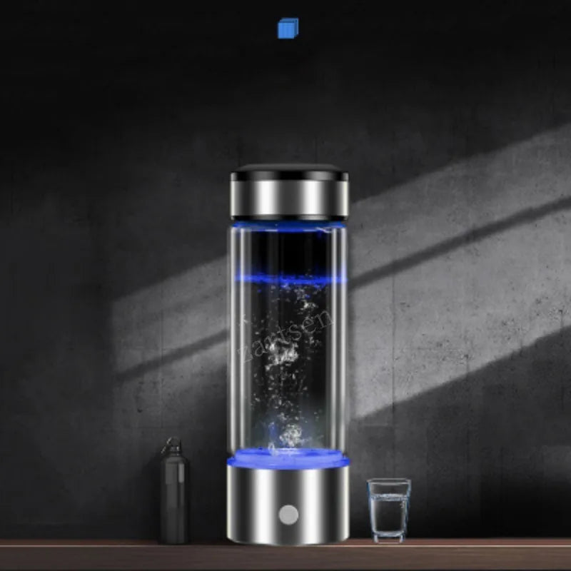 Hydrogen Rich Water Bottle lonizer Alkaline Generator Portable Healthy Cup USB Rechargeable Anti-Aging Hydrogen Water 430ml