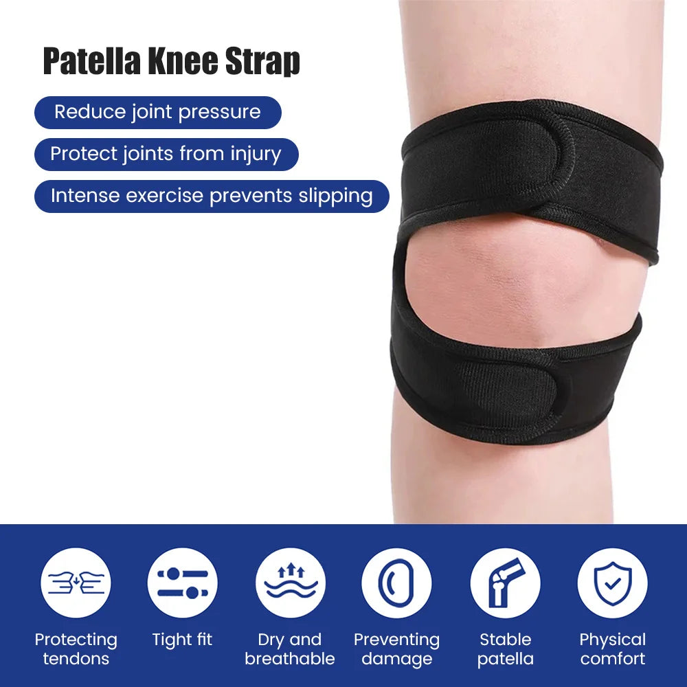 2/1Pcs Patellar Knee Strap Adjustable Neoprene Knee Strap for Arthritis Compression Knee Support Tendon Support Pain Relief