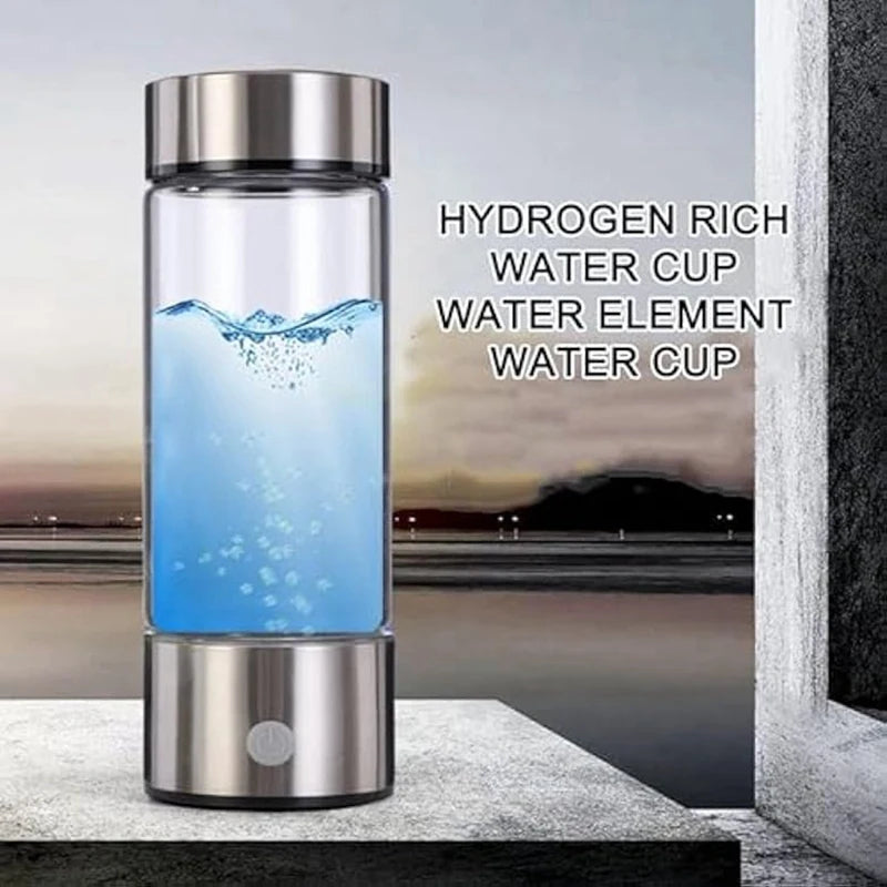 Hydrogen Water Generator,Rechargeable Hydrogen Water Bottle, Portable Hydrogen Water Ionizer Machine Easy Install