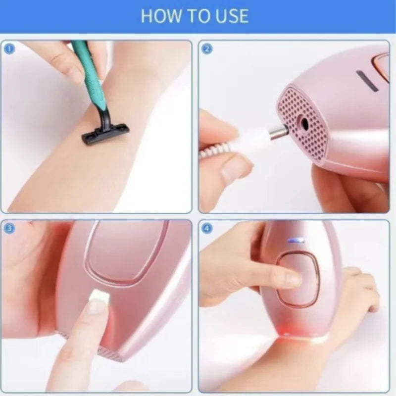 Laser Hair Removal Handset - Pain-Free Hair Remover for Women & Men