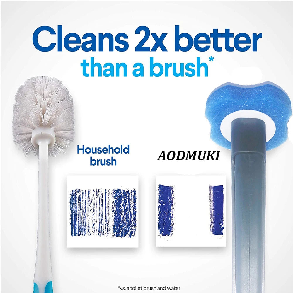 Disposable Toilet Cleaning Brush Set - Deep Cleaning Wand for Bathroom & Kitchen