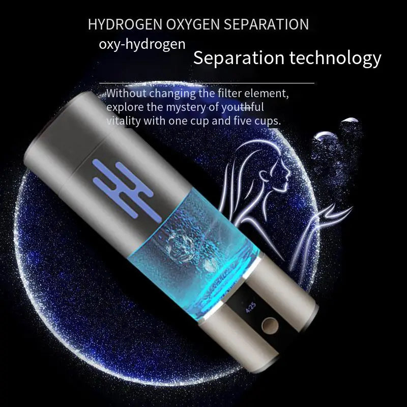 Hydrogen Water Bottle - 6000 PPB SPE/PEM Hydrogen Water Generator Antioxidant