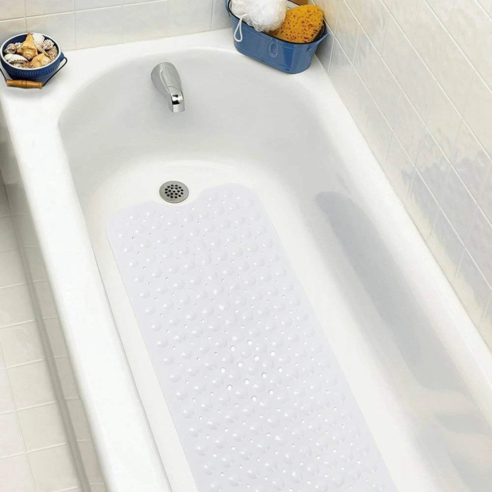 Non-Slip Bath Tub Shower Mat - Washable Bathroom Mats with Drain