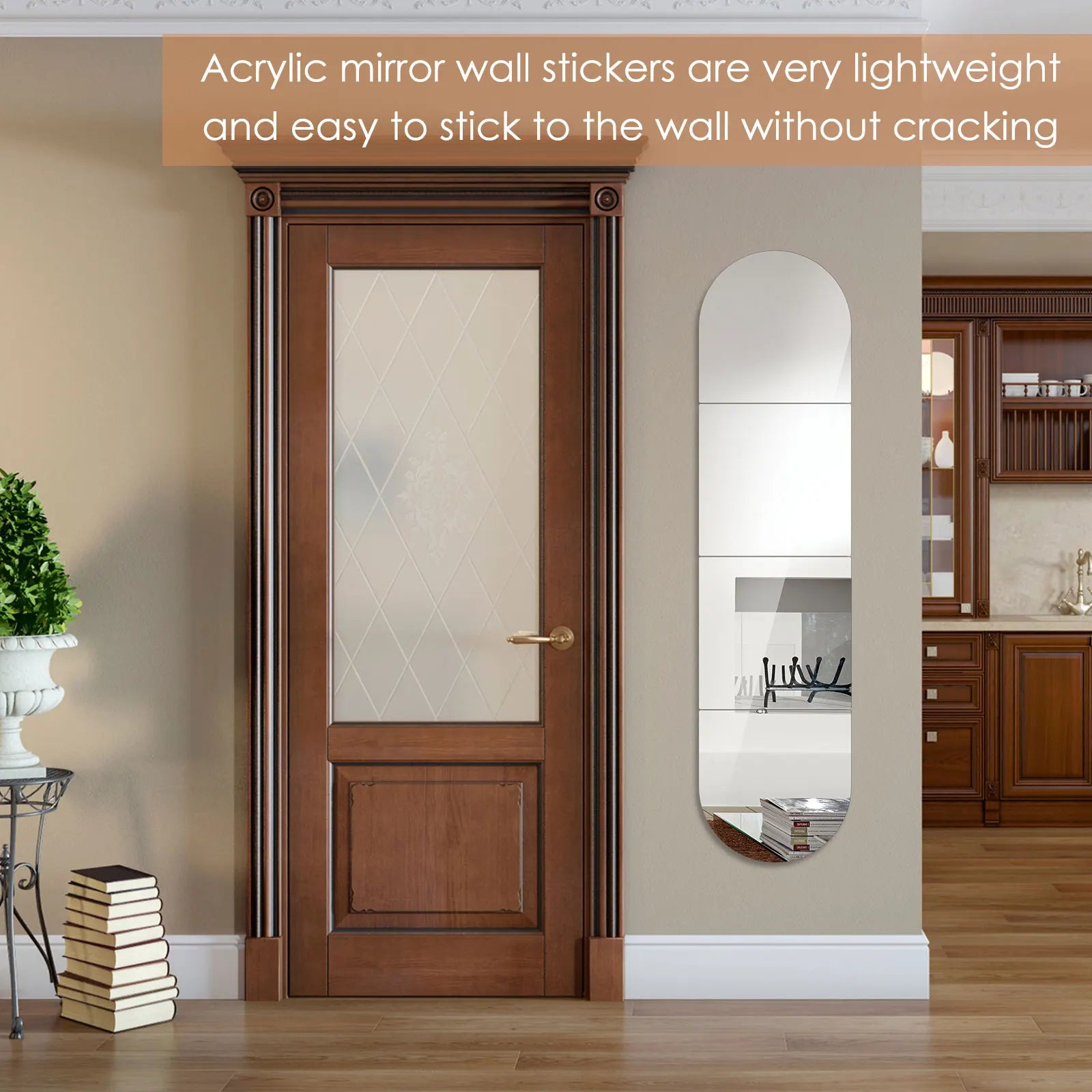 Self-Adhesive Acrylic Mirror Set 4pcs