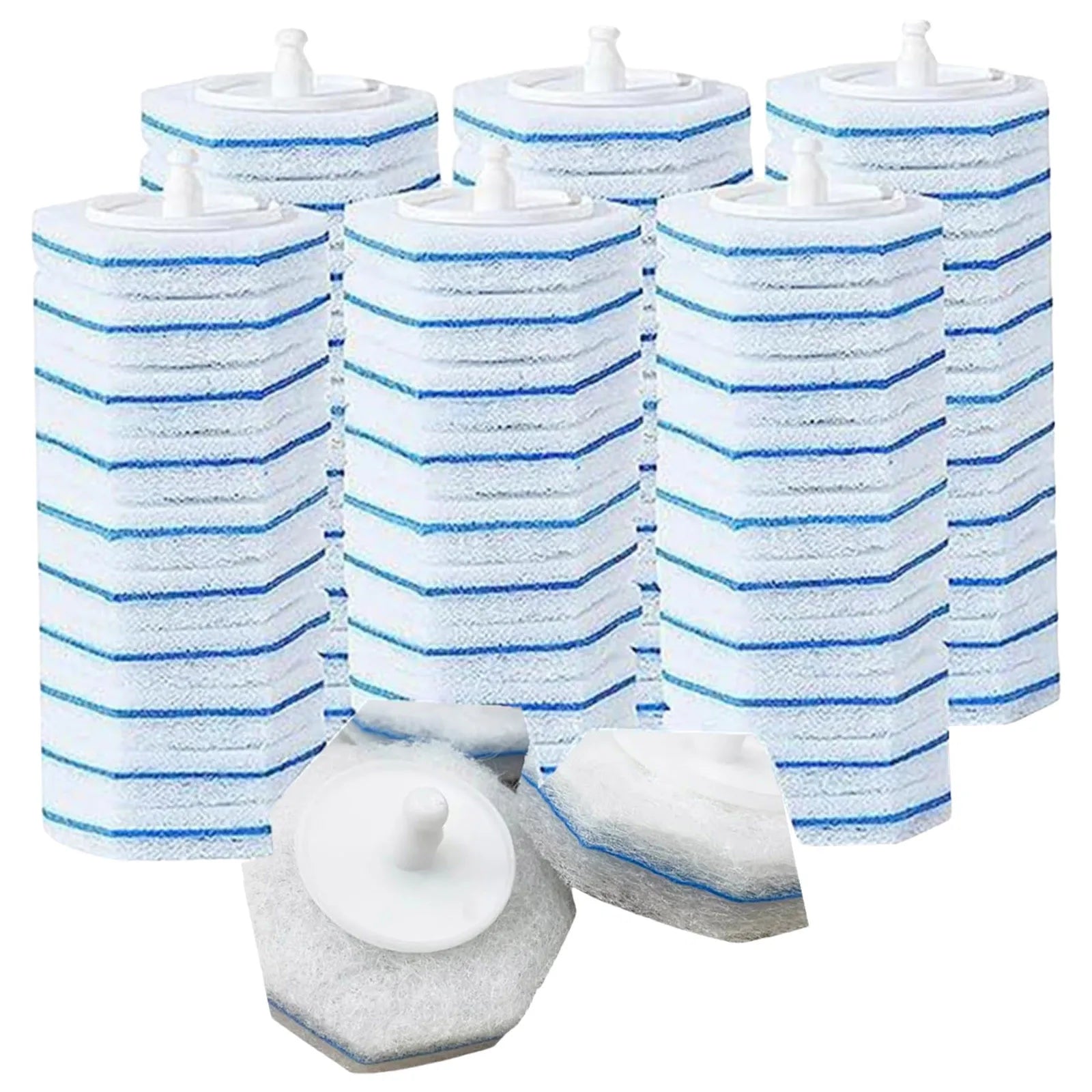 Toiletwand Disinfecting Brush Refills Toilet Bowl Cleaner 10pcs Disposable Toilet Brush Double Layer Fibre Toilet Brush Cleaning