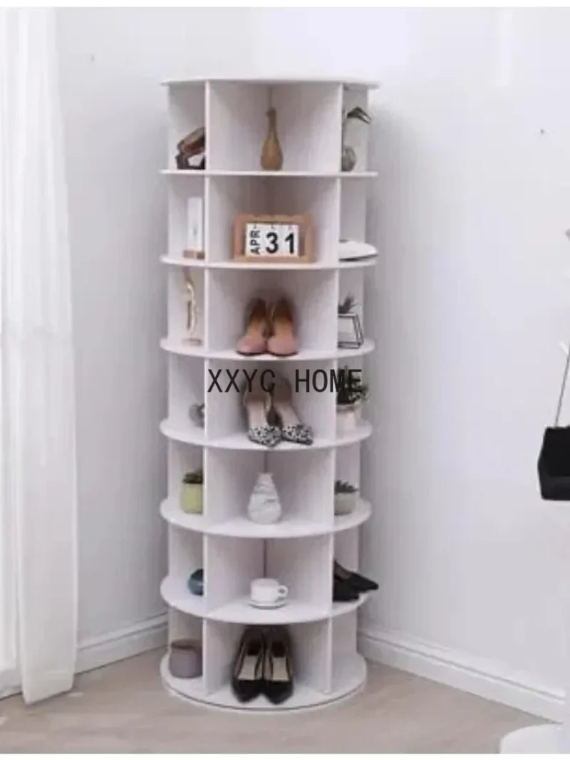 Rotating Shoe Rack - 7-Tier Spinning Tower Holds 35+ Pairs