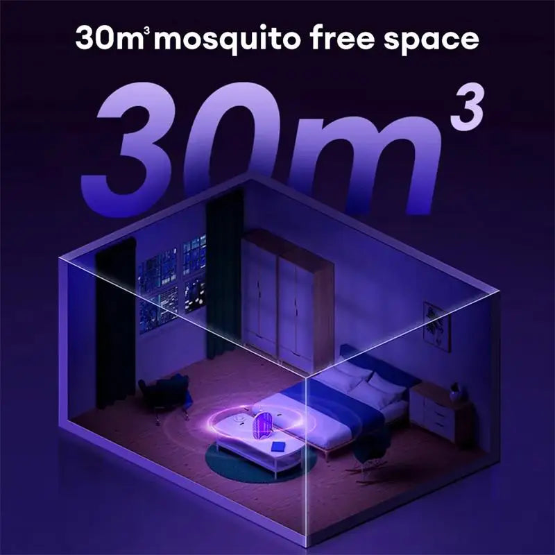 3000V Foldable Electric Mosquito Swatter - USB Rechargeable Portable Insect Killer