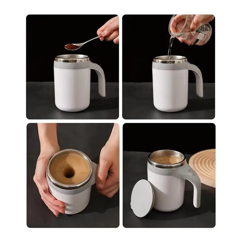 380ml Self-Stirring Coffee Mug - Auto Mixing Cup