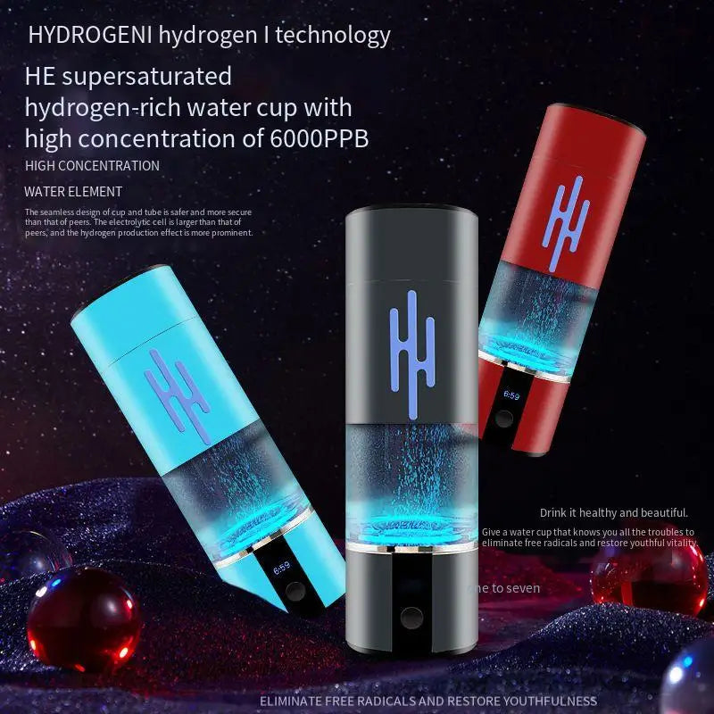 Hydrogen Water Bottle - 6000 PPB SPE/PEM Hydrogen Water Generator Antioxidant